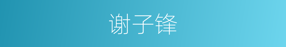 谢子锋的同义词