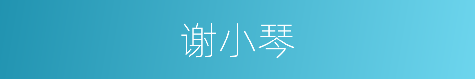 谢小琴的同义词