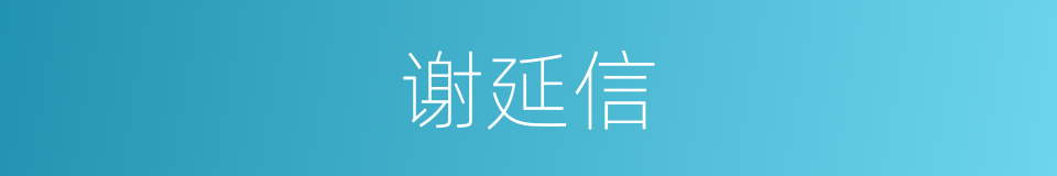 谢延信的同义词