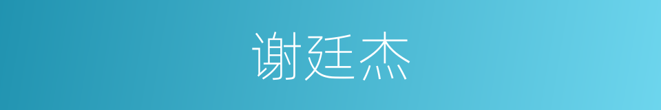 谢廷杰的同义词