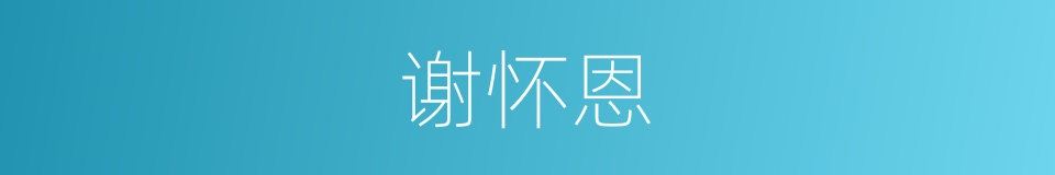 谢怀恩的同义词