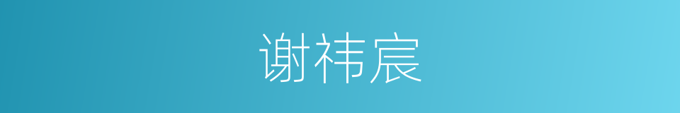 谢祎宸的同义词