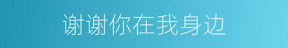 谢谢你在我身边的同义词