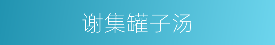 谢集罐子汤的同义词