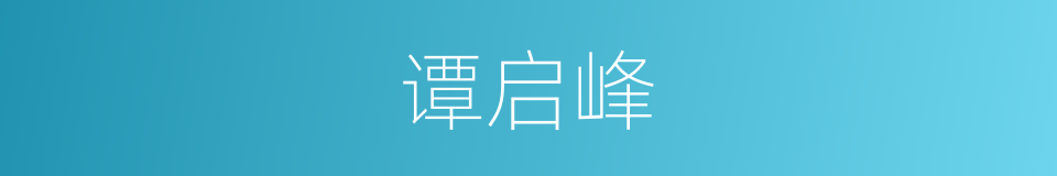 谭启峰的同义词