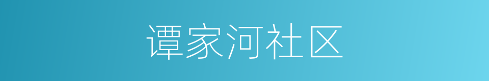 谭家河社区的同义词