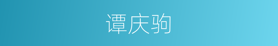 谭庆驹的同义词