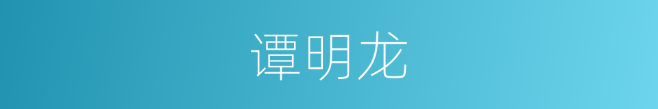 谭明龙的同义词