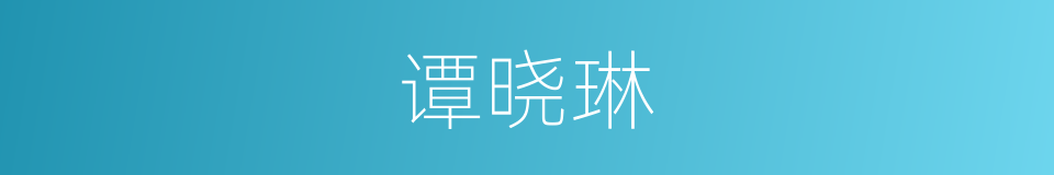 谭晓琳的同义词