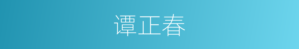 谭正春的同义词