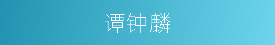 谭钟麟的同义词