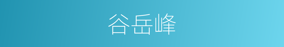 谷岳峰的同义词