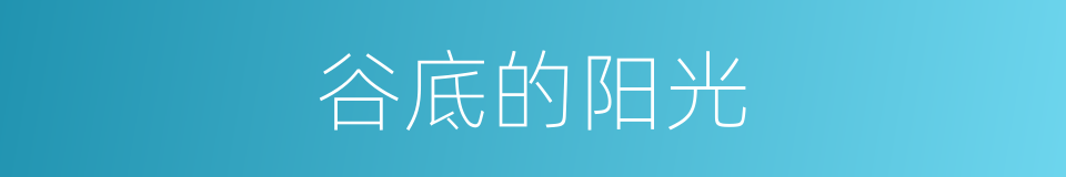 谷底的阳光的同义词