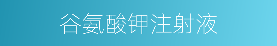 谷氨酸钾注射液的同义词