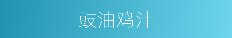 豉油鸡汁的同义词
