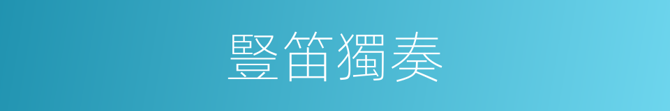 豎笛獨奏的同義詞