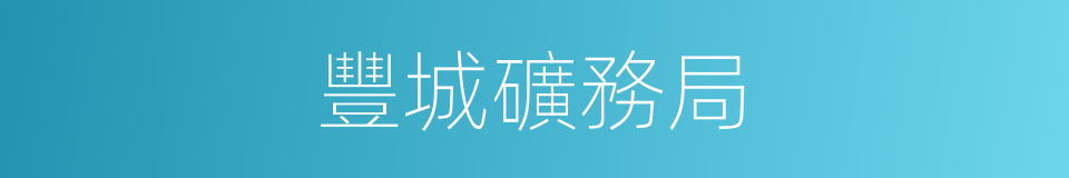 豐城礦務局的同義詞