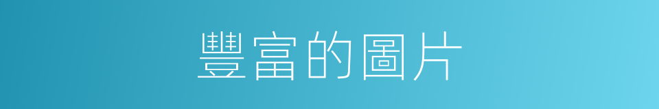 豐富的圖片的同義詞