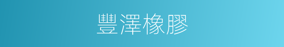 豐澤橡膠的同義詞