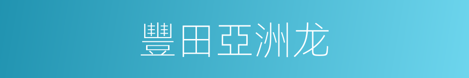豐田亞洲龙的同義詞