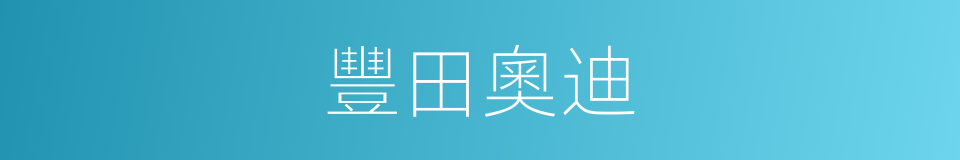 豐田奧迪的同義詞