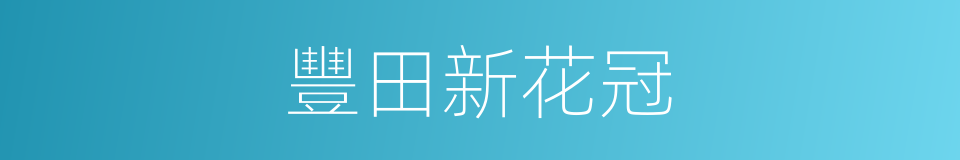 豐田新花冠的同義詞