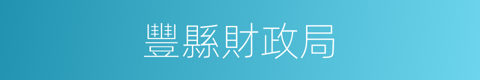 豐縣財政局的同義詞
