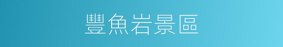豐魚岩景區的同義詞