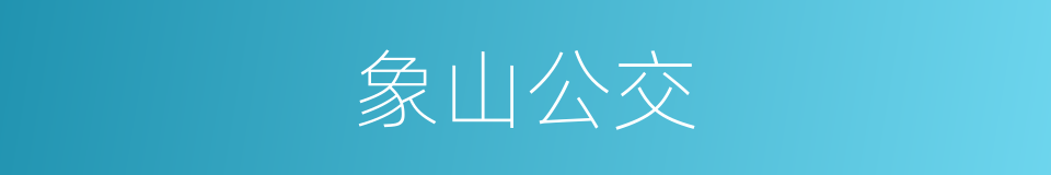 象山公交的同义词