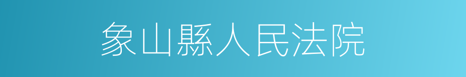 象山縣人民法院的同義詞