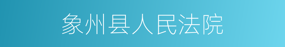 象州县人民法院的同义词