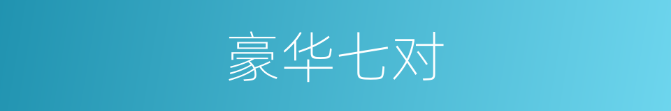 豪华七对的同义词