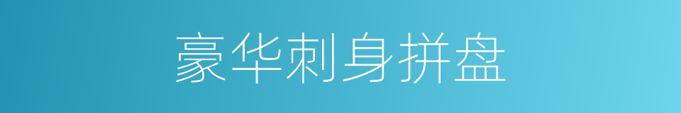 豪华刺身拼盘的同义词