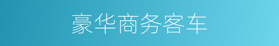 豪华商务客车的同义词
