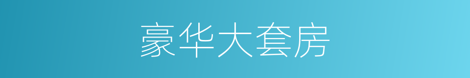 豪华大套房的同义词