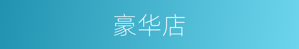 豪华店的同义词