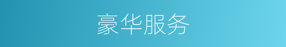 豪华服务的同义词