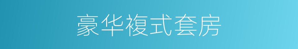豪华複式套房的同义词