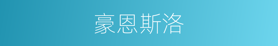 豪恩斯洛的同义词