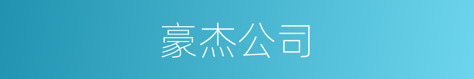 豪杰公司的同义词