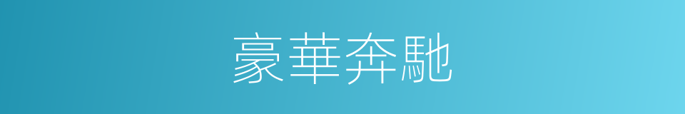 豪華奔馳的同義詞