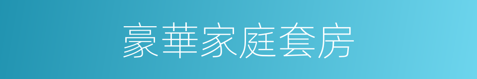 豪華家庭套房的同義詞