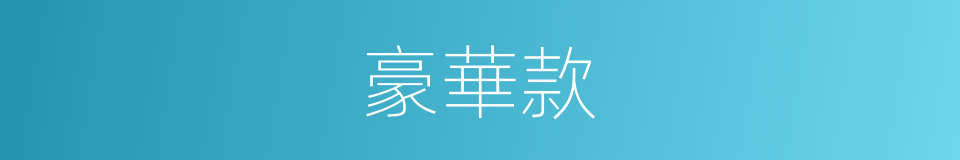 豪華款的同義詞