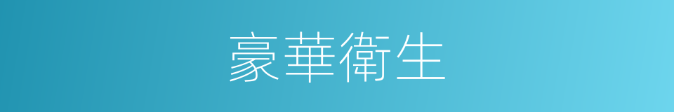 豪華衛生的同義詞