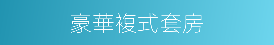 豪華複式套房的同義詞