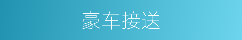 豪车接送的同义词