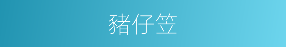 豬仔笠的同義詞
