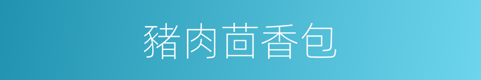 豬肉茴香包的同義詞