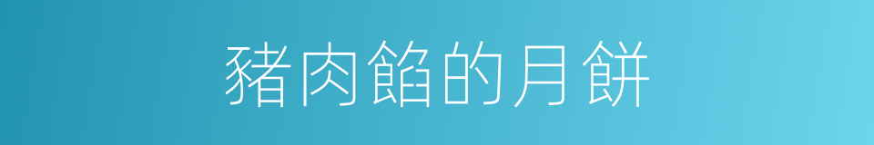 豬肉餡的月餅的同義詞