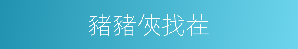 豬豬俠找茬的同義詞
